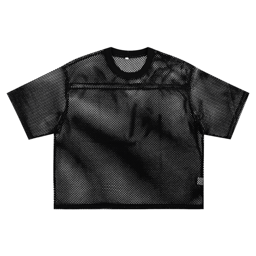 RW Skull Logo See-through Boxy Net T-Shirt