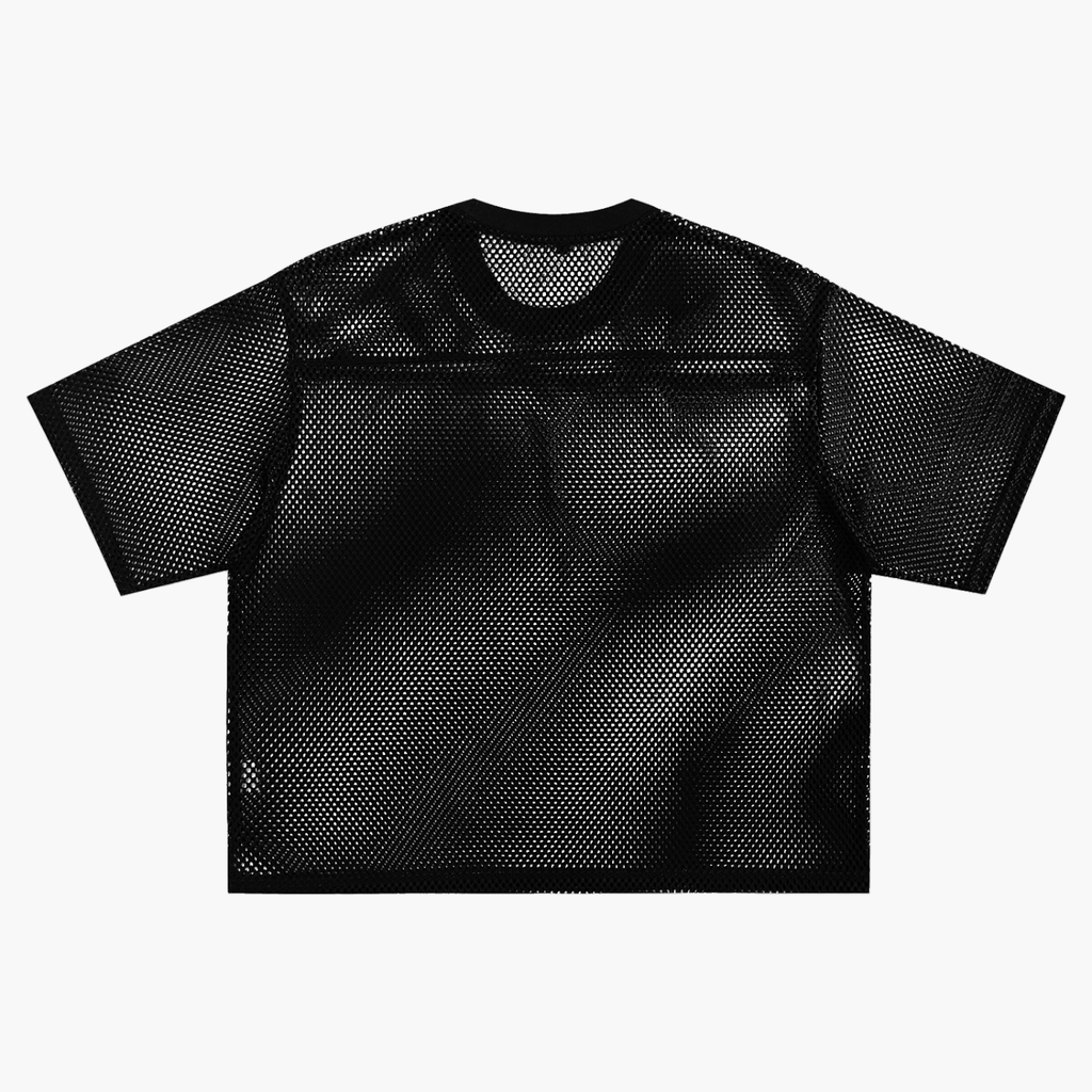 Nuphi Fire Logo See-through Boxy Net T-Shirt
