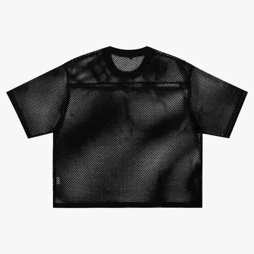 Nuphi Fire Logo See-through Boxy Net T-Shirt