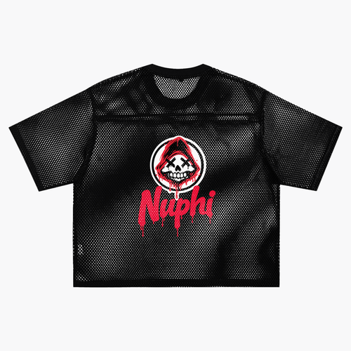 RW Skull Logo See-through Boxy Net T-Shirt